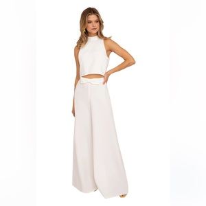 Black Halo Odilia two piece jumpsuit 0 white
